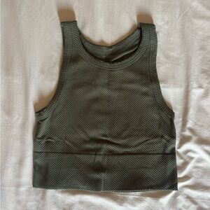Amazing Lace Olive Ribbed Cropped Tank